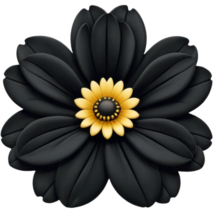 black flower emoji