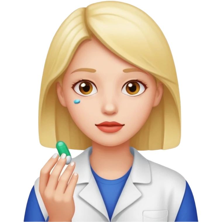 Girl taking pill emoji
