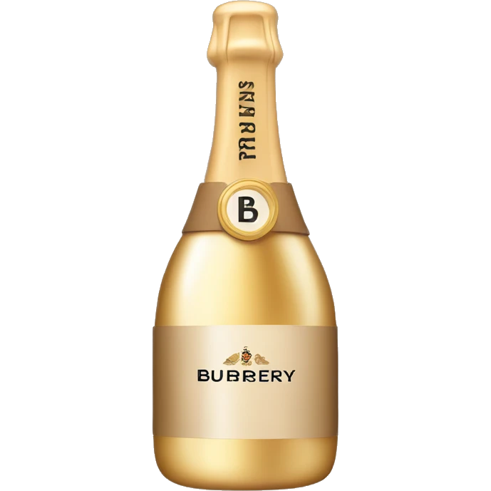 Burberry champagne bottle emoji