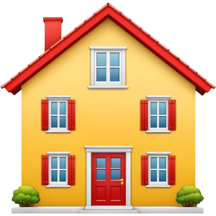 Emoji de mi marca " HM construimos" con la imagen de una casa en color amarillo  emoji