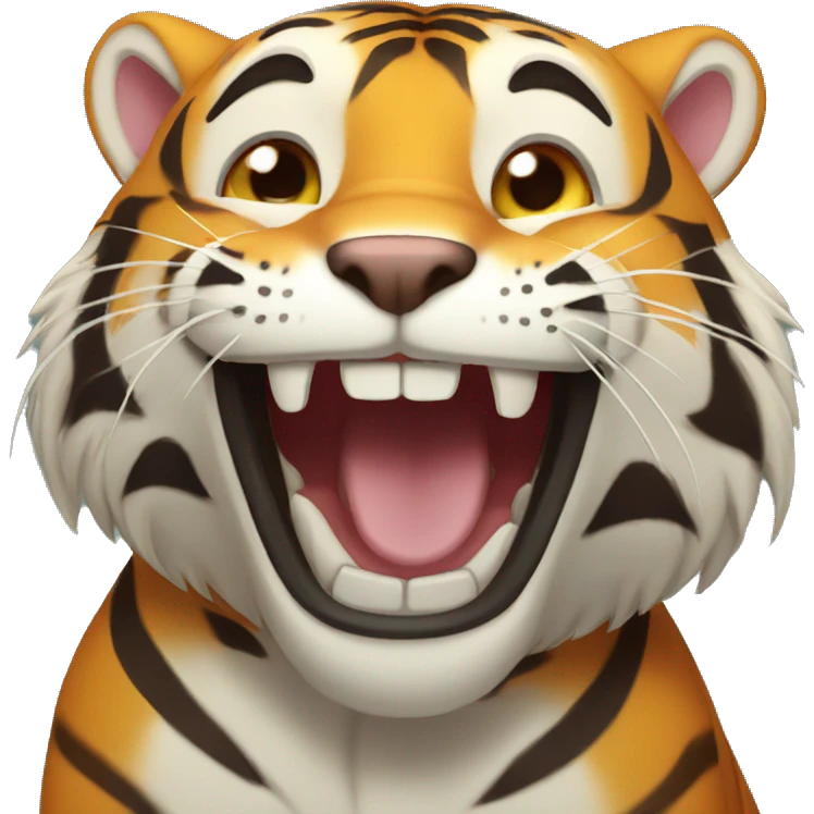 laughing tiger emoji