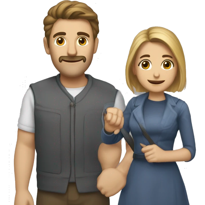 Десерт макарон и девушка с темными волосами карими глазами  emoji