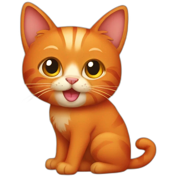 Red cat emoji