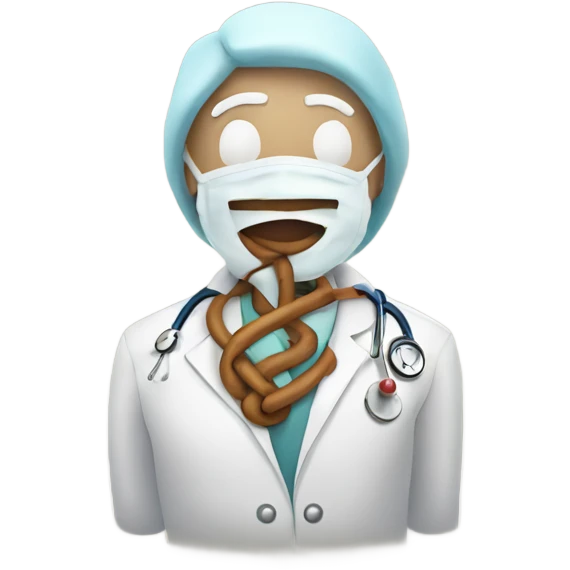 Doctor thing a tube in a knot emoji