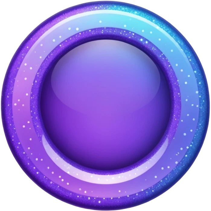 Glitter purple and cian inner circle emoji