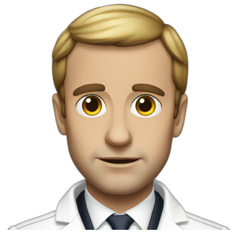 macron slightly unsettling emoji
