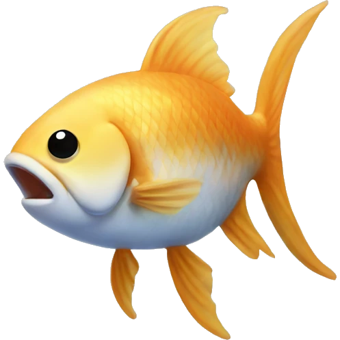 A fish in a bub emoji