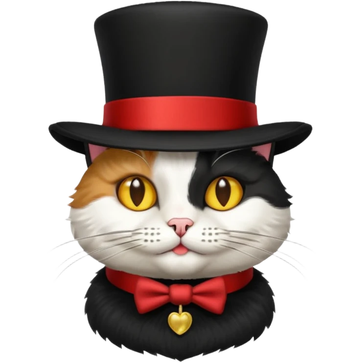 cat wearing a tophat emoji