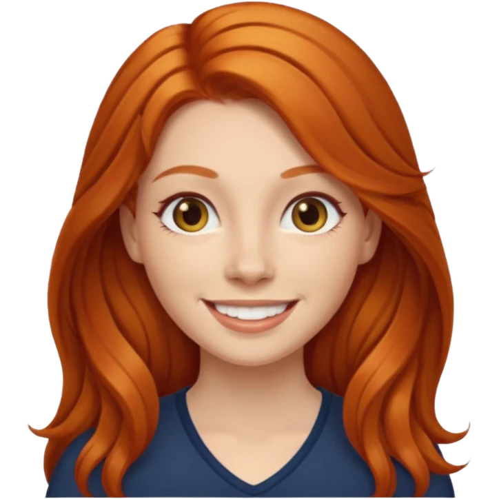 Make a womans breast ginger with long hair emoji