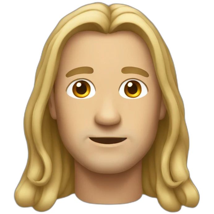 Man with long hair emoji