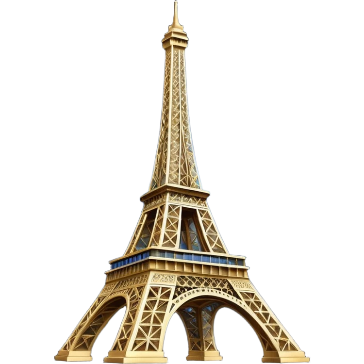glittering Eiffel Tower at night emoji