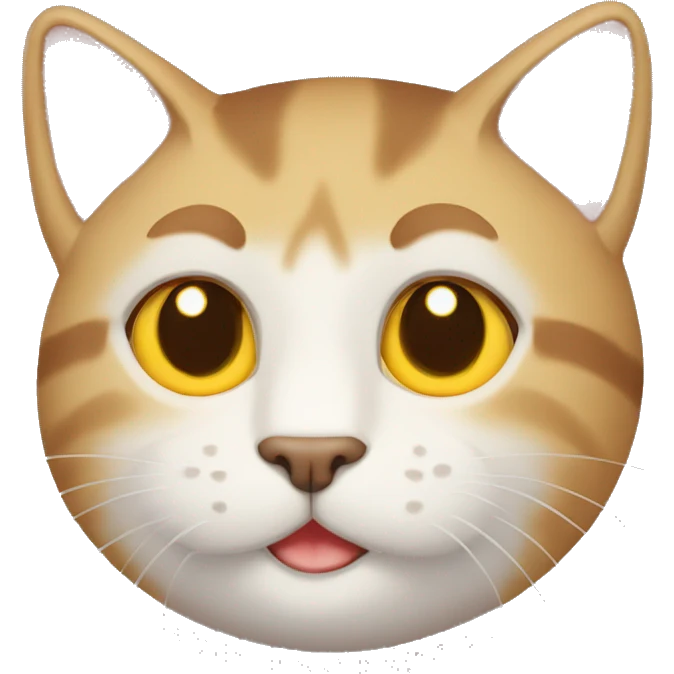 Un gato enojado por el calor emoji