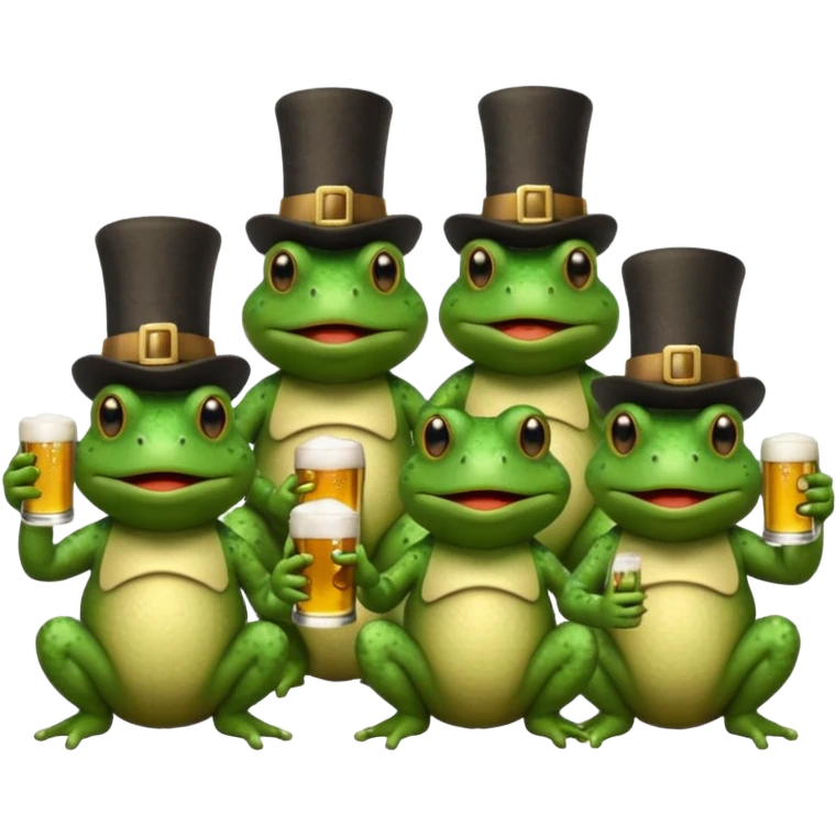 all the bufo drinking a beer emoji