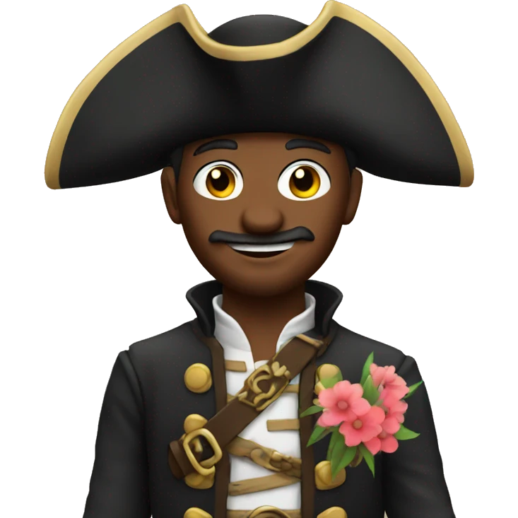 Pirate with flowers  emoji