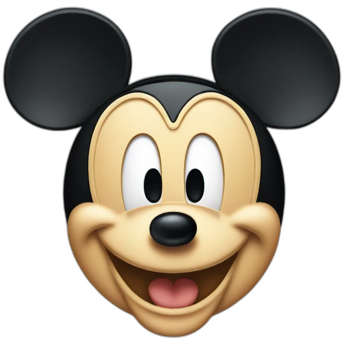 Mickey Mouse with an angry face emoji