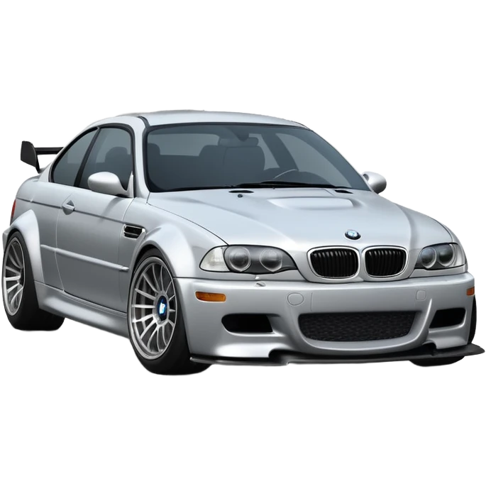 As the BMW M3 E46 drifts around a corner, a slight wisp of smoke should rise from its rear, and its wheels should appear at a certain angle to the turn. Merge the car with the road so it doesn't disappear emoji