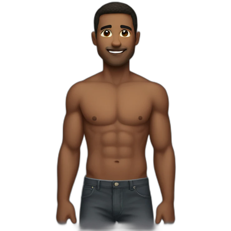 shirtless man emoji