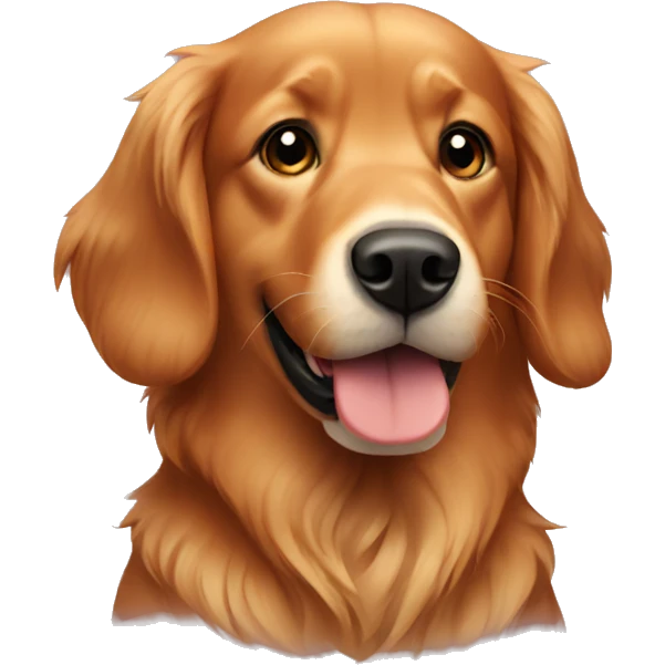 Red golden retriever emoji