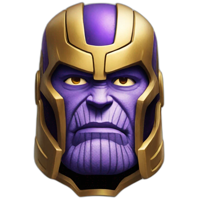Thanos with his helmet emoji
