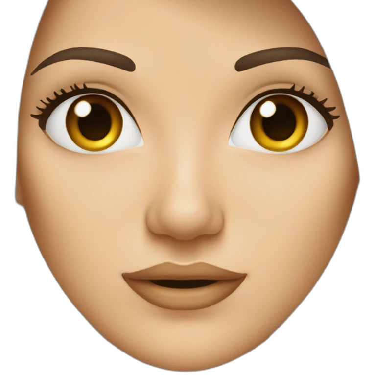 lady-long-straight-brown-hair-beautiful-eye-eyebrow emoji