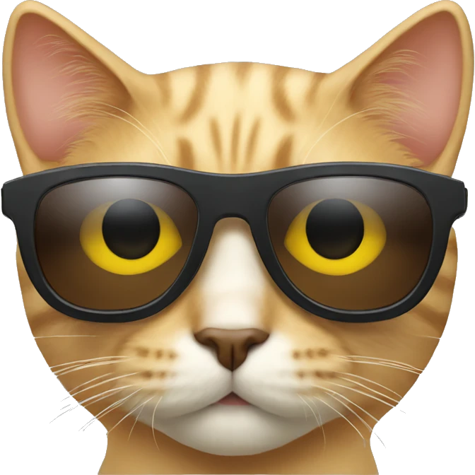 Cat with sunglasses emoji