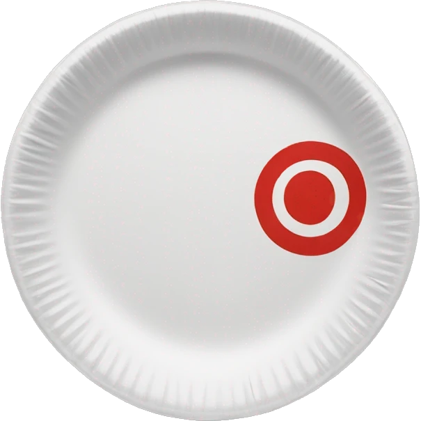 paper plate with red no symbol covering it emoji