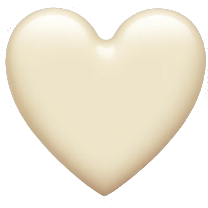Milk-colored heart emoji