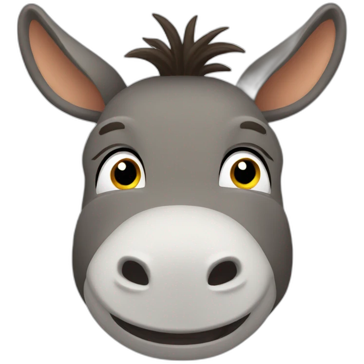 Donkey making a funny face emoji