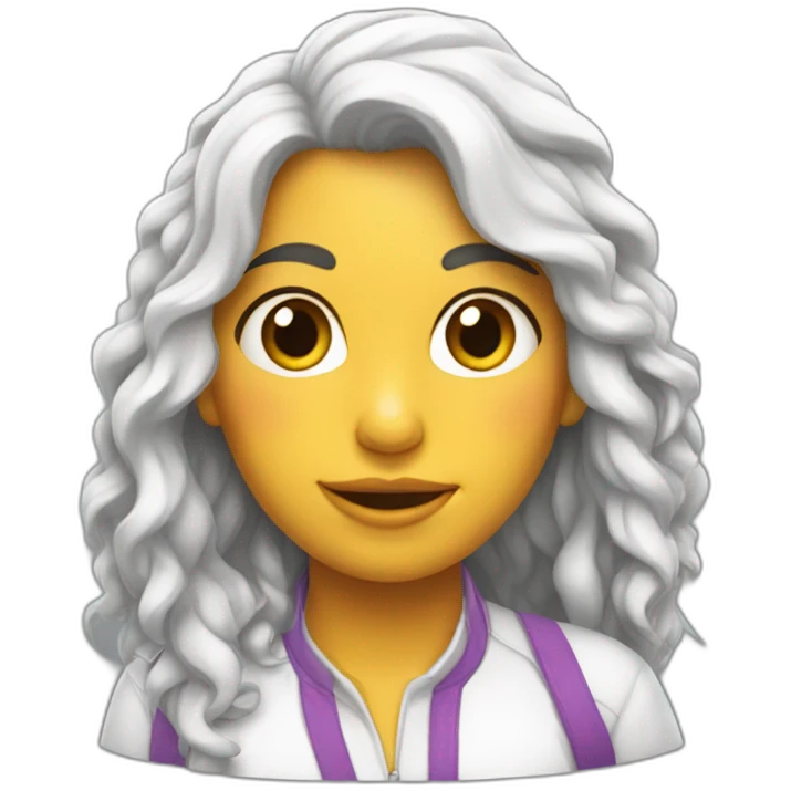 chica  blanca pelo recogido  emoji