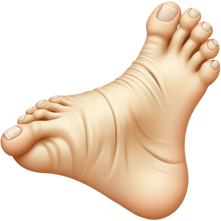 A foot with a super mad face emoji