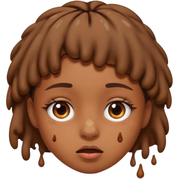 Girl with poop on her head emoji