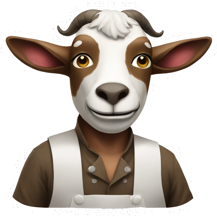 A butcher and his goat emoji