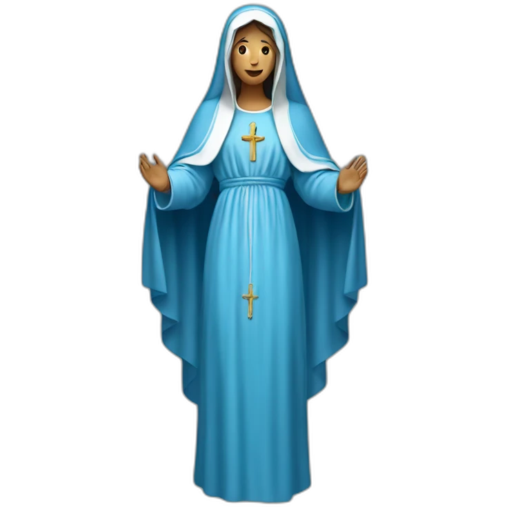 Virgin mary blue clothes emoji