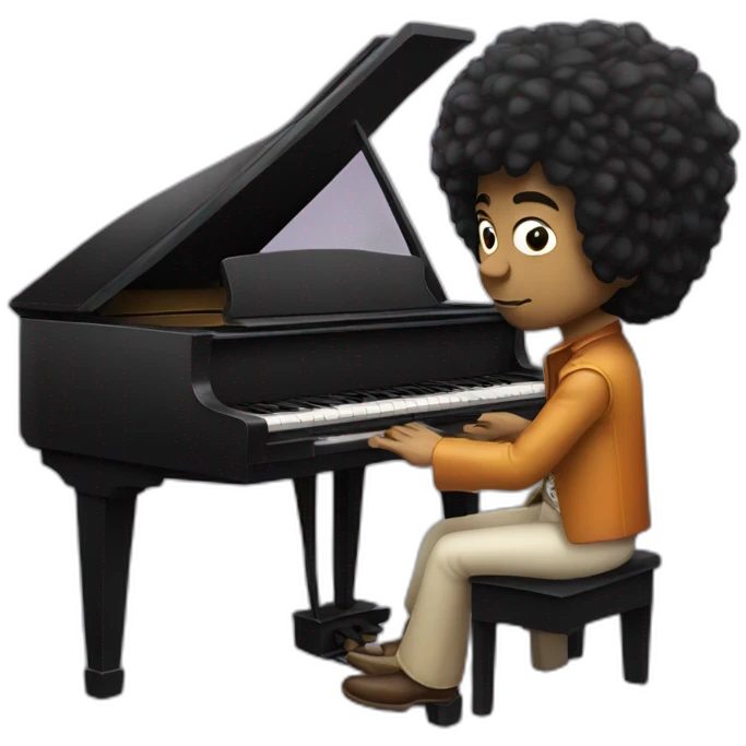 Jimi hendrix playing piano emoji