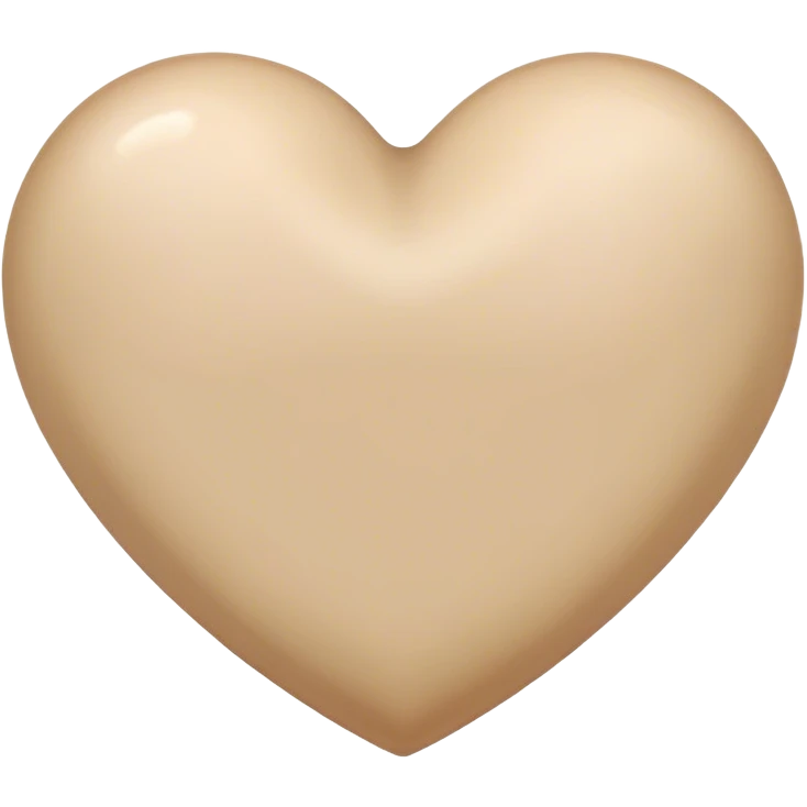 beige heart emoji