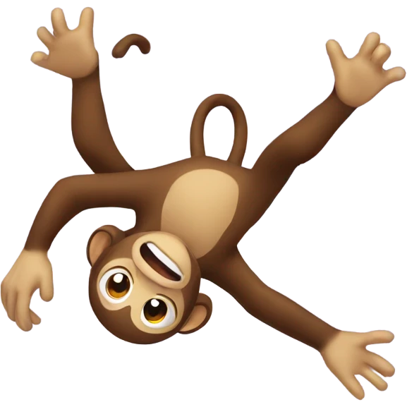 Monkey doing a backflip emoji