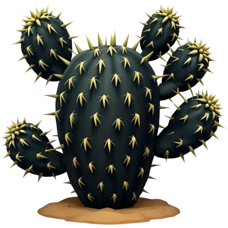 black cactus emoji