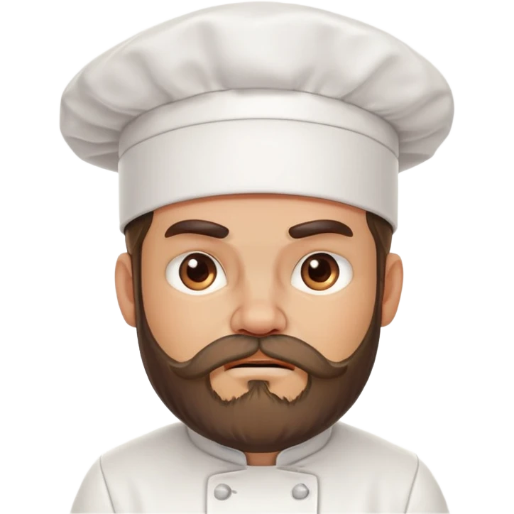 Chef angry with beard emoji