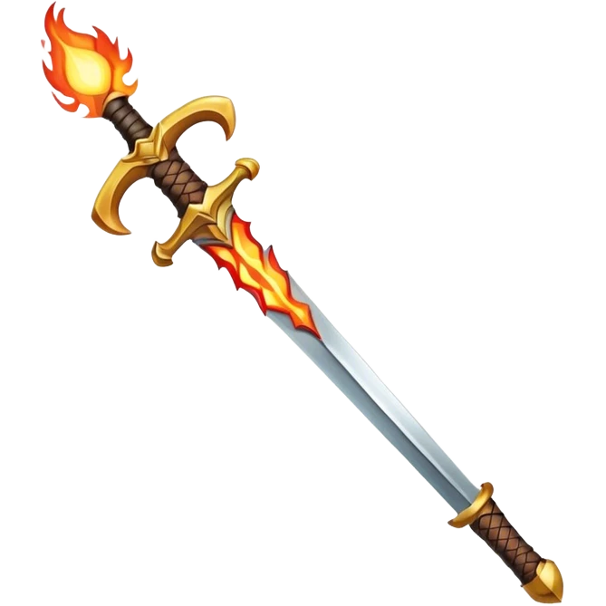 flaming sword  emoji