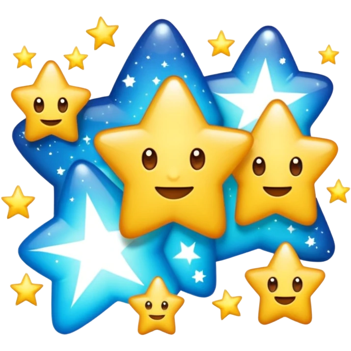 stars with no face shinning emoji