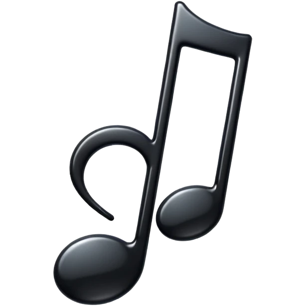black music note emoji