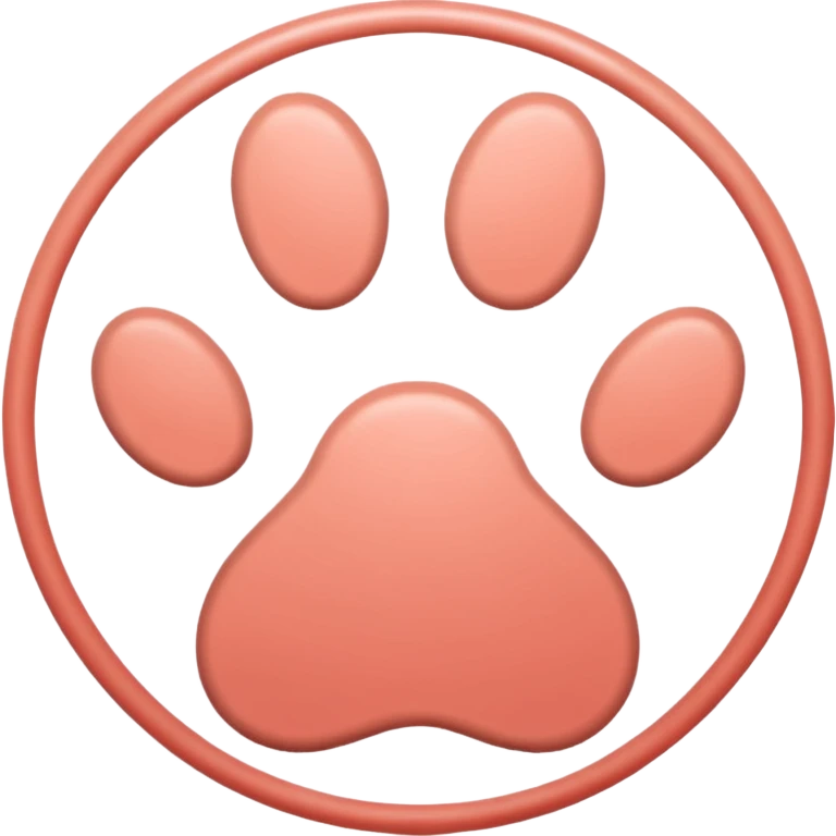 a very light pale pastel red pawprint emoji