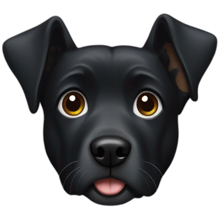 Black dog emoji