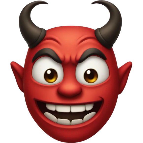 devil looking happy emoji
