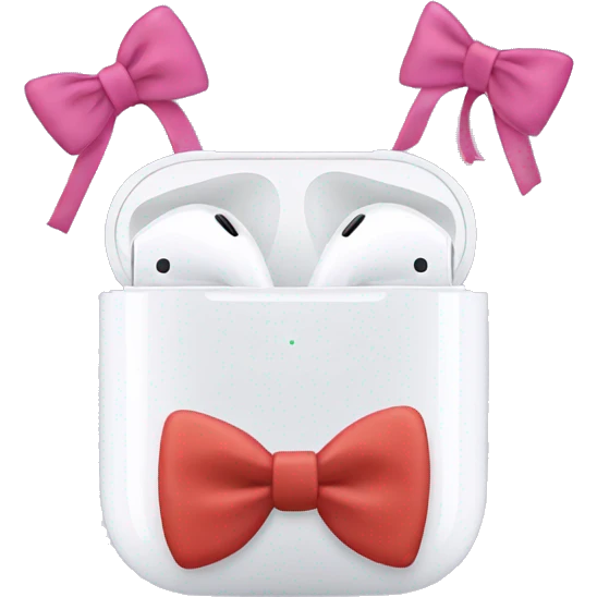 AirPods with bows  emoji