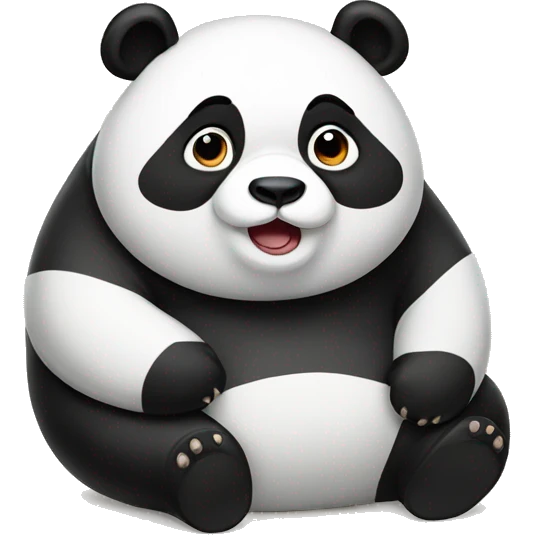 Fat panda  emoji