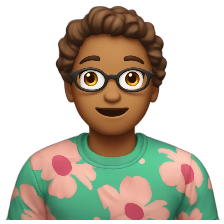 The emoji 😱 in the center of a one color assorted background with the sentence "she did what?!!" written emoji