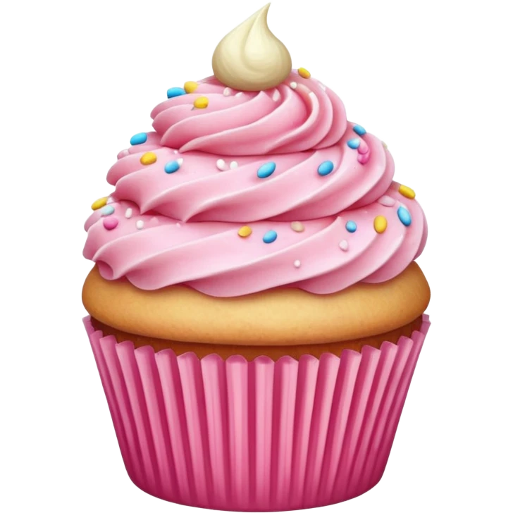 Cupcake with pink icing emoji