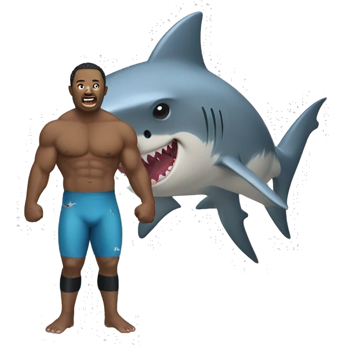shark wrestler emoji