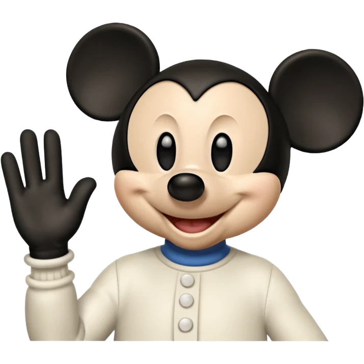 Mickey máuser saludando con la mano  emoji